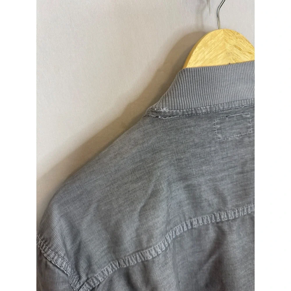 True Religion Mens Runner Jacket Grey Full Zip Bomber Coat Large KM7G29XY00337